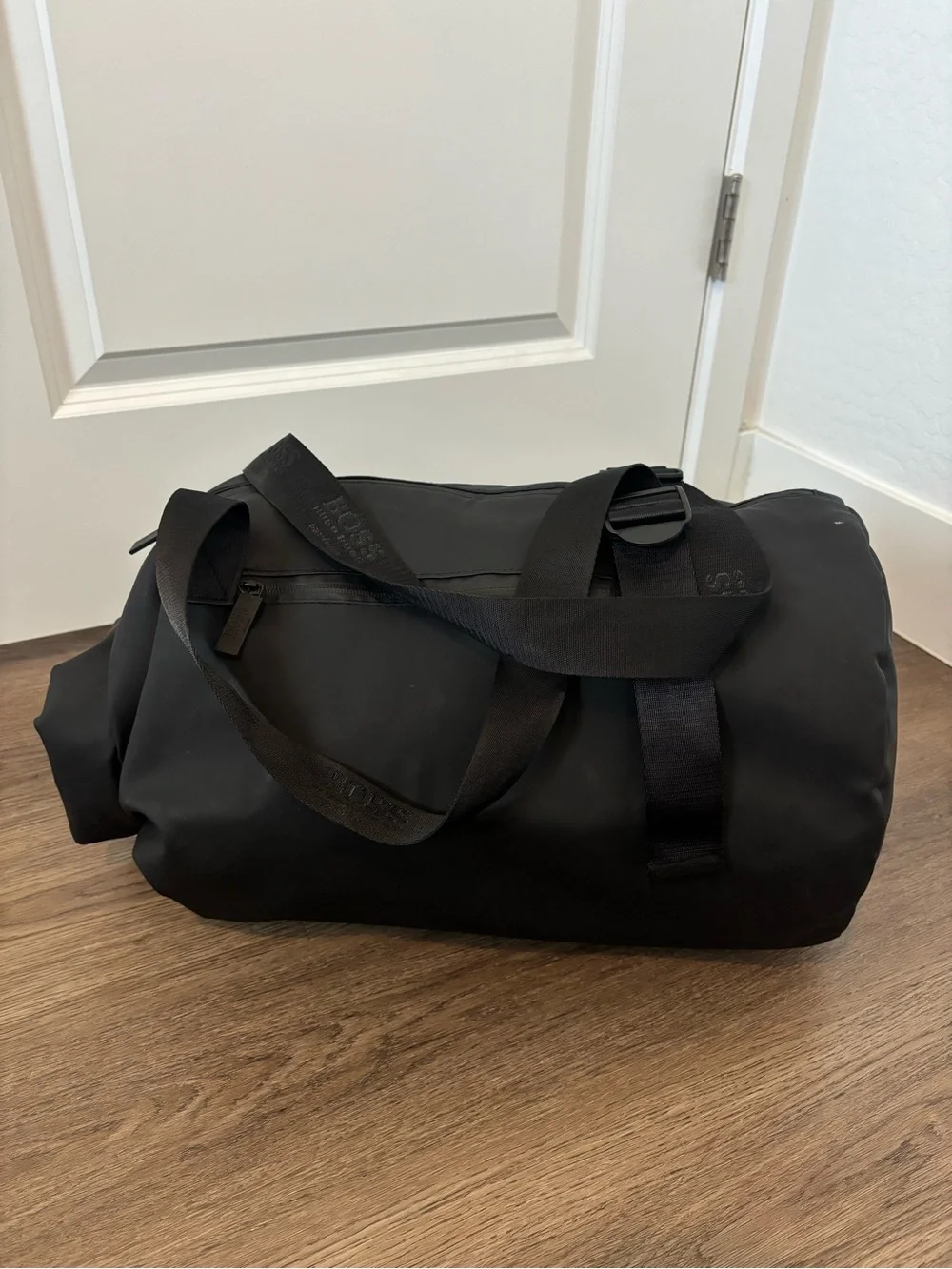 Hugo Boss Black Roll-Top Barell Duffle Soccer Sports Tote Bag